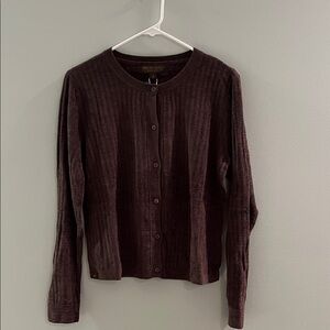 NEW Barefoot Dreams CozyChic Ultra Lite Rib Cardigan in Java